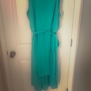 Jessica Simpson teal hi-low dress